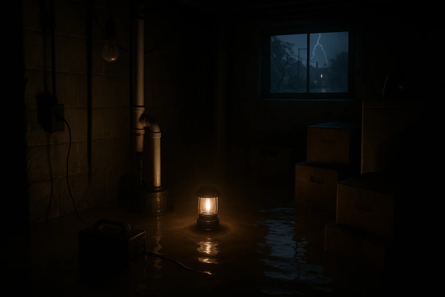 Cincinnati emergency sump pump technician responding to a flooded basement