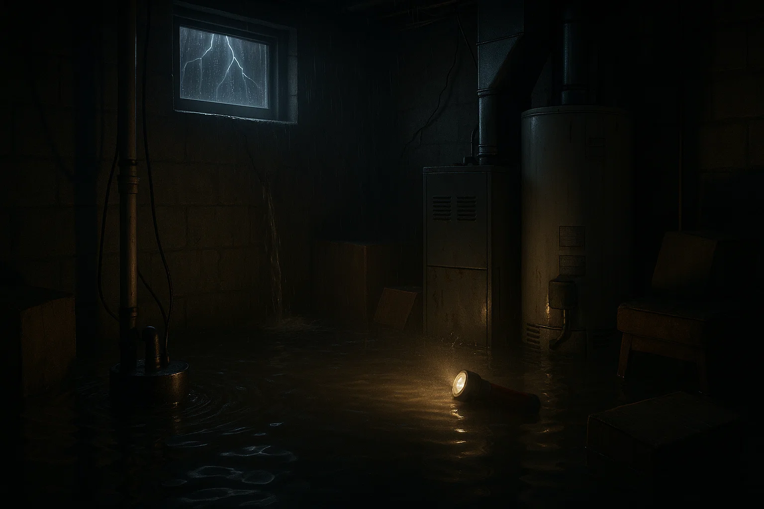 Power outage during Cincinnati thunderstorm causing sump pump failure