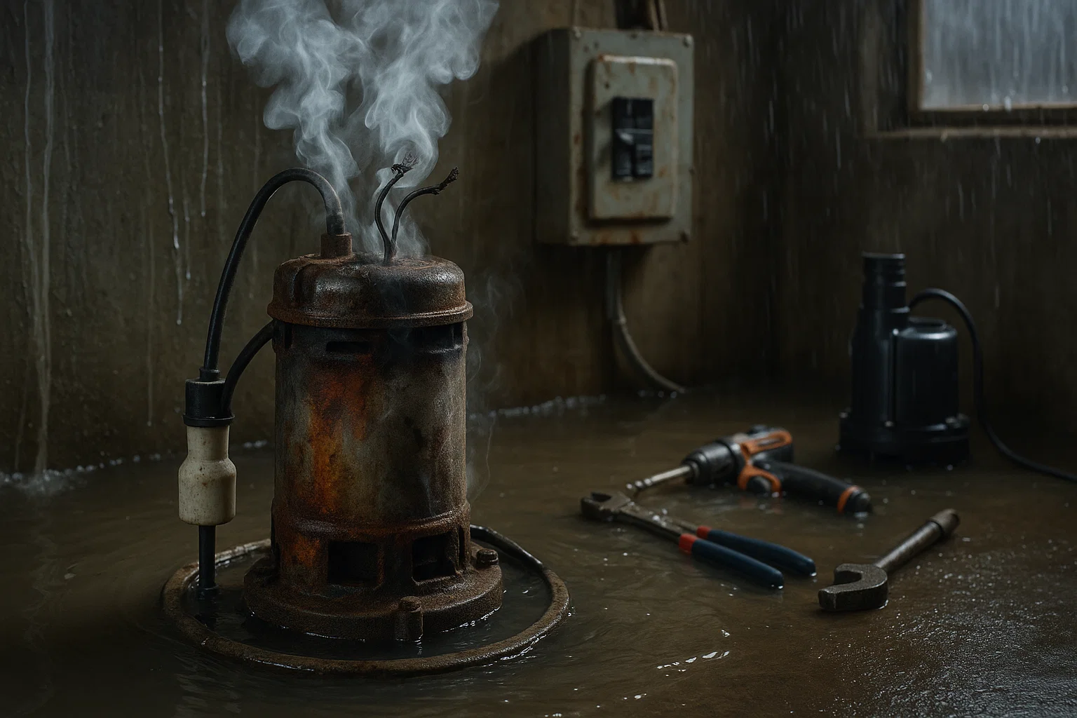 Cincinnati sump pump motor burnout emergency service